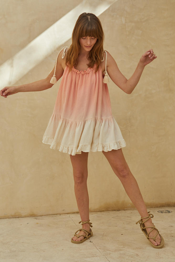 Sun Kissed Mini Ruffle Dress