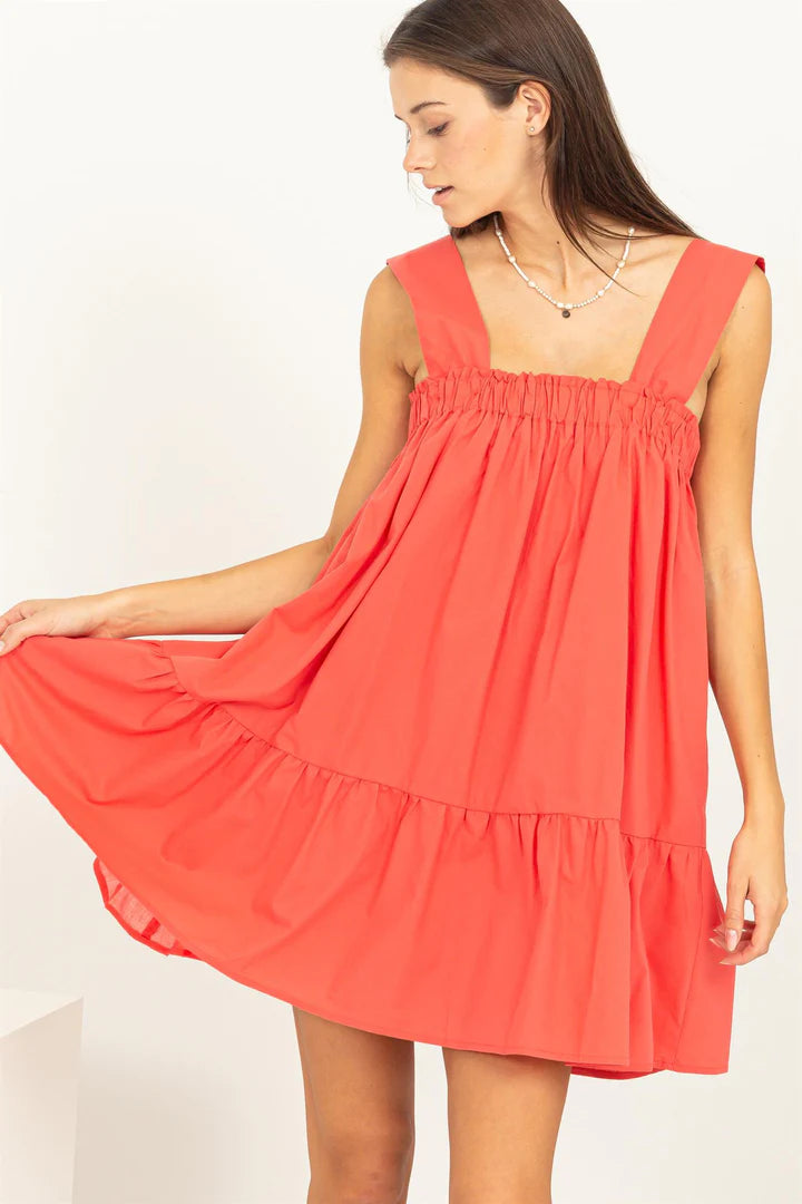 Into You Sleeveless Ruffled Mini Dress