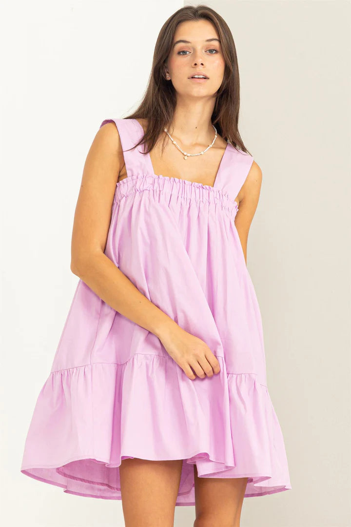 Into You Sleeveless Ruffled Mini Dress