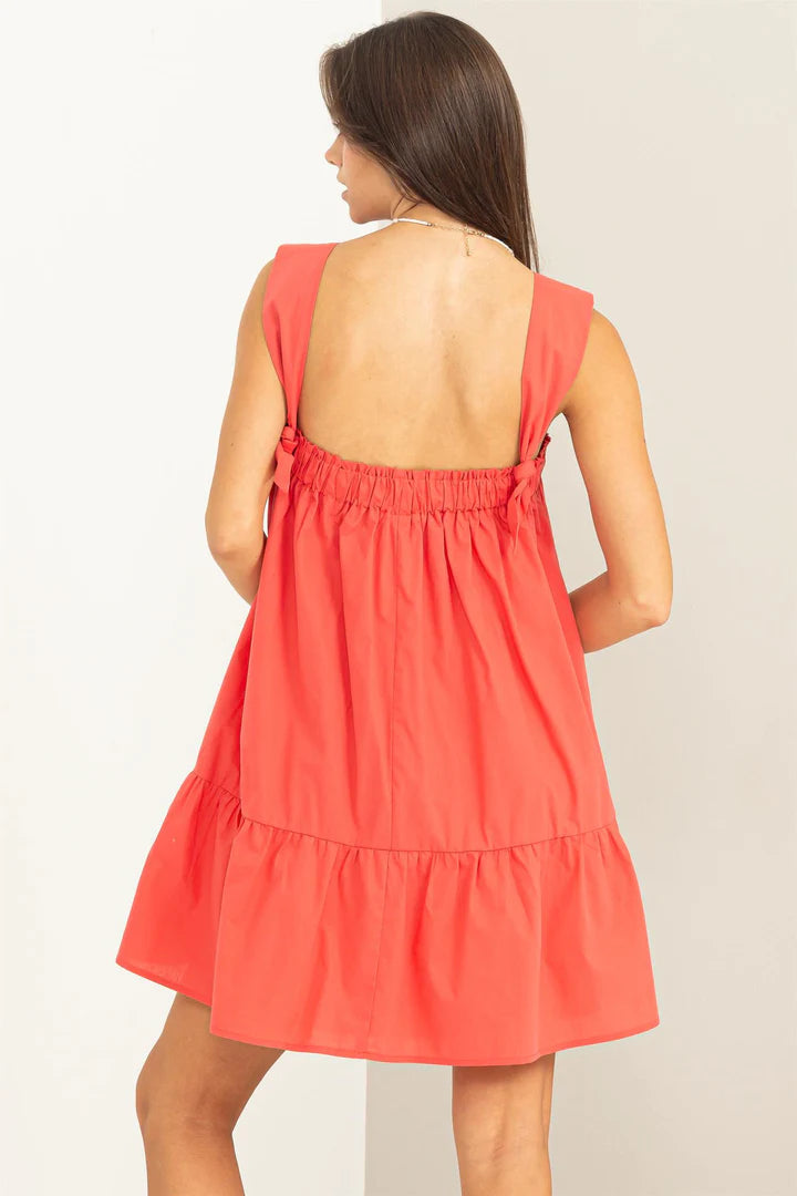 Into You Sleeveless Ruffled Mini Dress