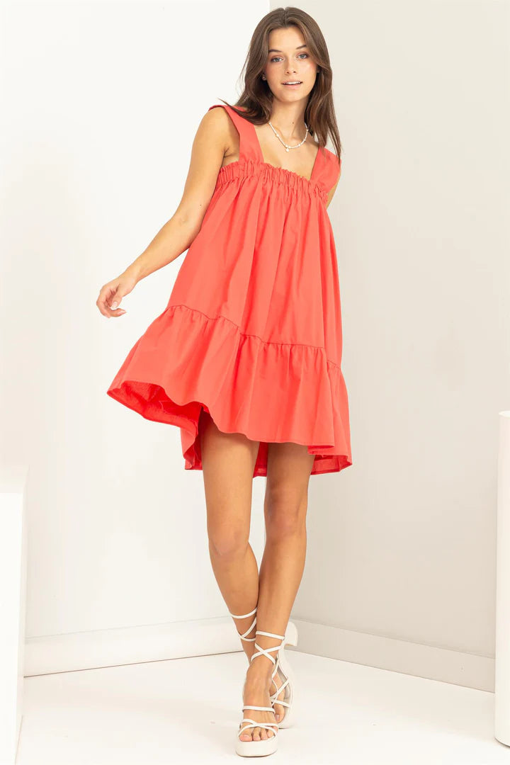 Into You Sleeveless Ruffled Mini Dress