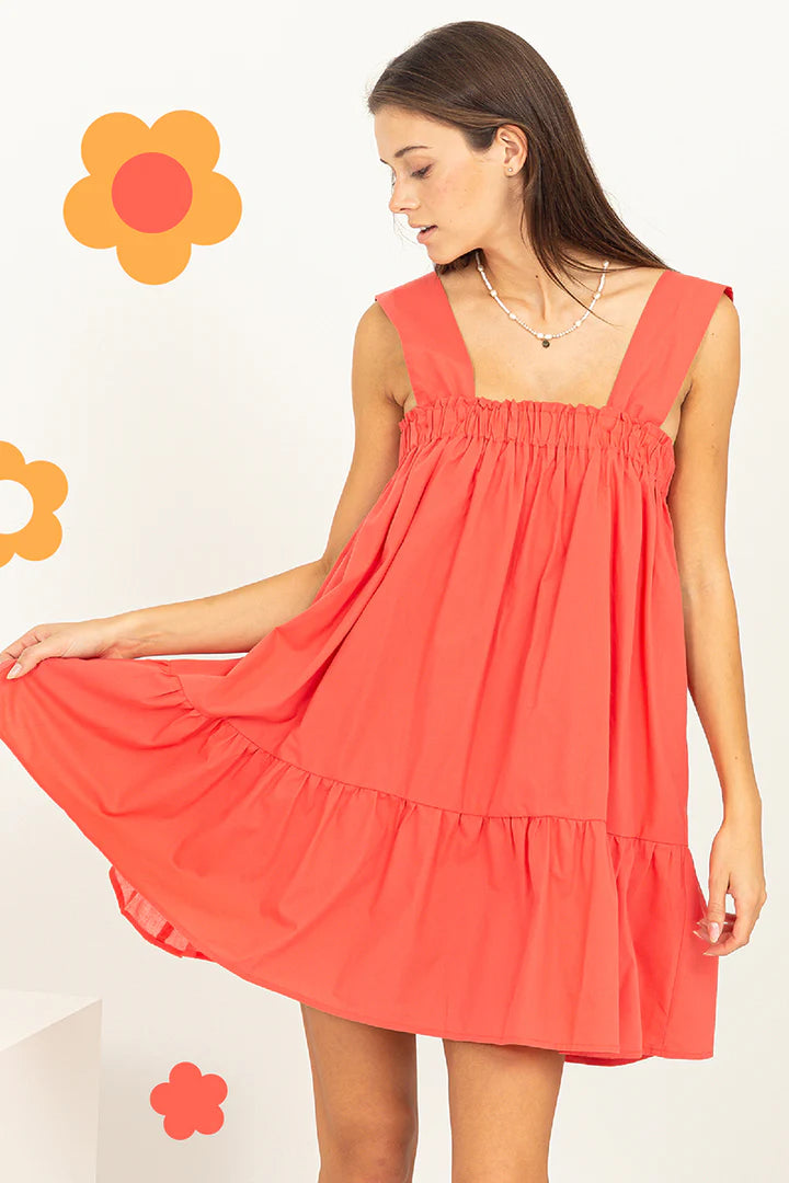 Into You Sleeveless Ruffled Mini Dress