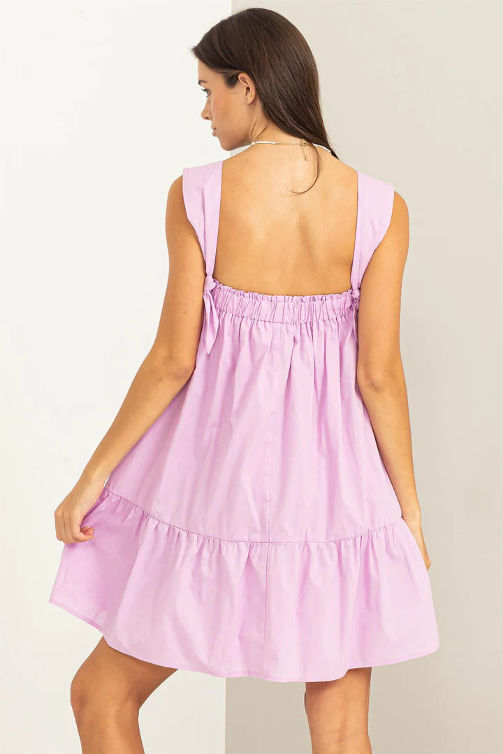 Into You Sleeveless Ruffled Mini Dress