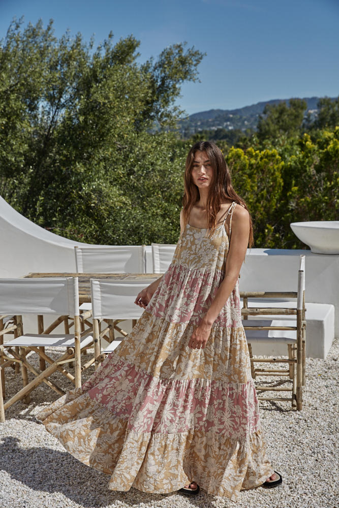 Golden Hour Floral Maxi Dress