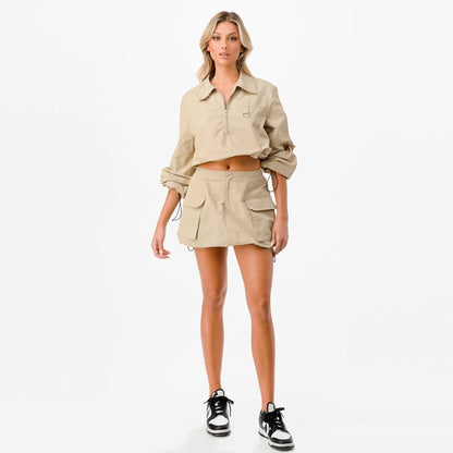 Utility Y2K Cargo Mini Skirt